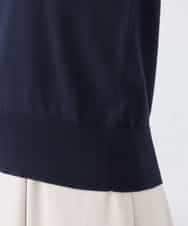 K2FED10049 a.v.v(アー・ヴェ・ヴェ) 【2WAY】レース衿付ニットプルオーバー ネイビー