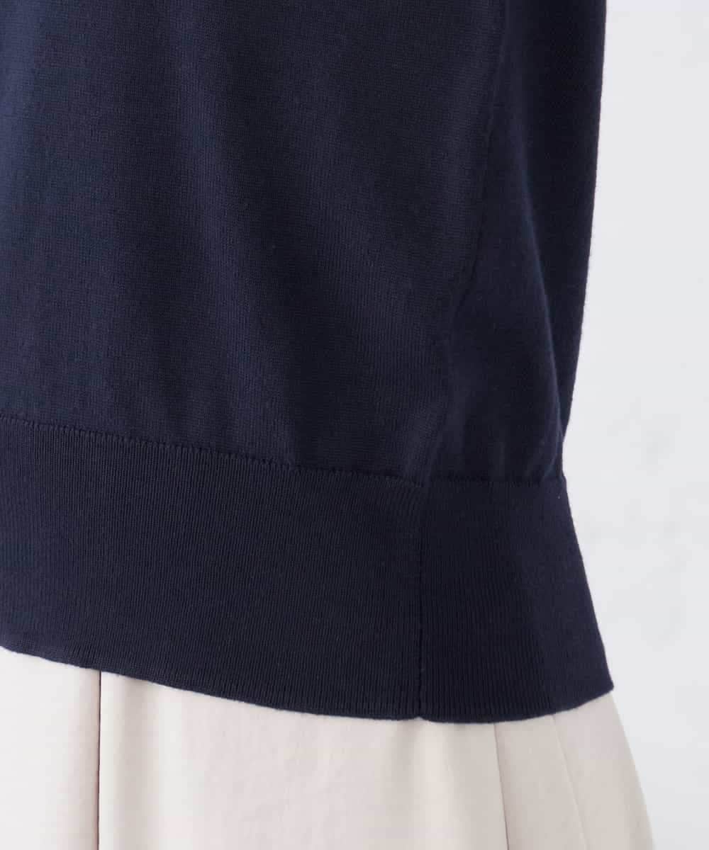 K2FED10049 a.v.v(アー・ヴェ・ヴェ) 【2WAY】レース衿付ニットプルオーバー ネイビー