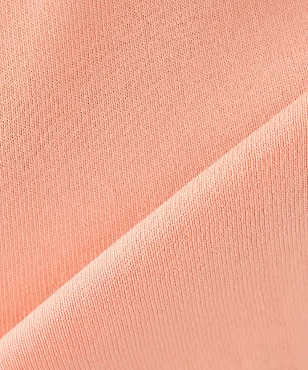 K2FED11044 a.v.v(アー・ヴェ・ヴェ) 【洗える/UVカット】ボートネック袖タックニット コーラルピンク