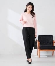 K2FED12044 a.v.v(アー・ヴェ・ヴェ) プリーツスリーブニット ピンク