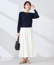 K2FED12044 a.v.v(アー・ヴェ・ヴェ) プリーツスリーブニット ピンク