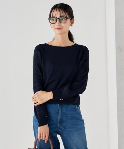 K2FED12044 a.v.v プリーツスリーブニット