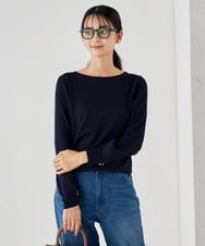 K2FED12044 a.v.v(アー・ヴェ・ヴェ) プリーツスリーブニット ネイビー