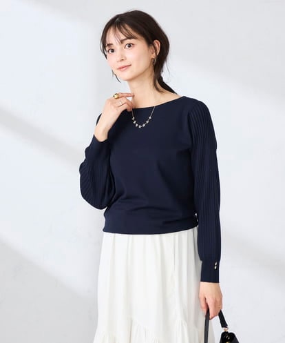 K2FED12044 a.v.v プリーツスリーブニット