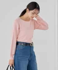 K2FED12044 a.v.v(アー・ヴェ・ヴェ) プリーツスリーブニット ピンク