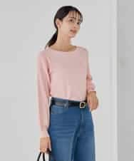 K2FED12044 a.v.v(アー・ヴェ・ヴェ) プリーツスリーブニット ピンク