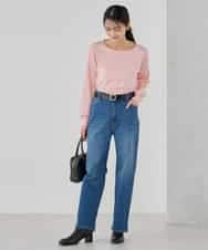 K2FED12044 a.v.v(アー・ヴェ・ヴェ) プリーツスリーブニット ピンク