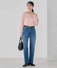 K2FED12044 a.v.v(アー・ヴェ・ヴェ) プリーツスリーブニット ピンク