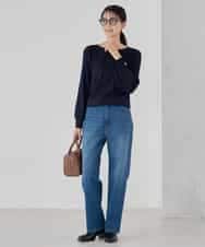 K2FED12044 a.v.v(アー・ヴェ・ヴェ) プリーツスリーブニット ピンク