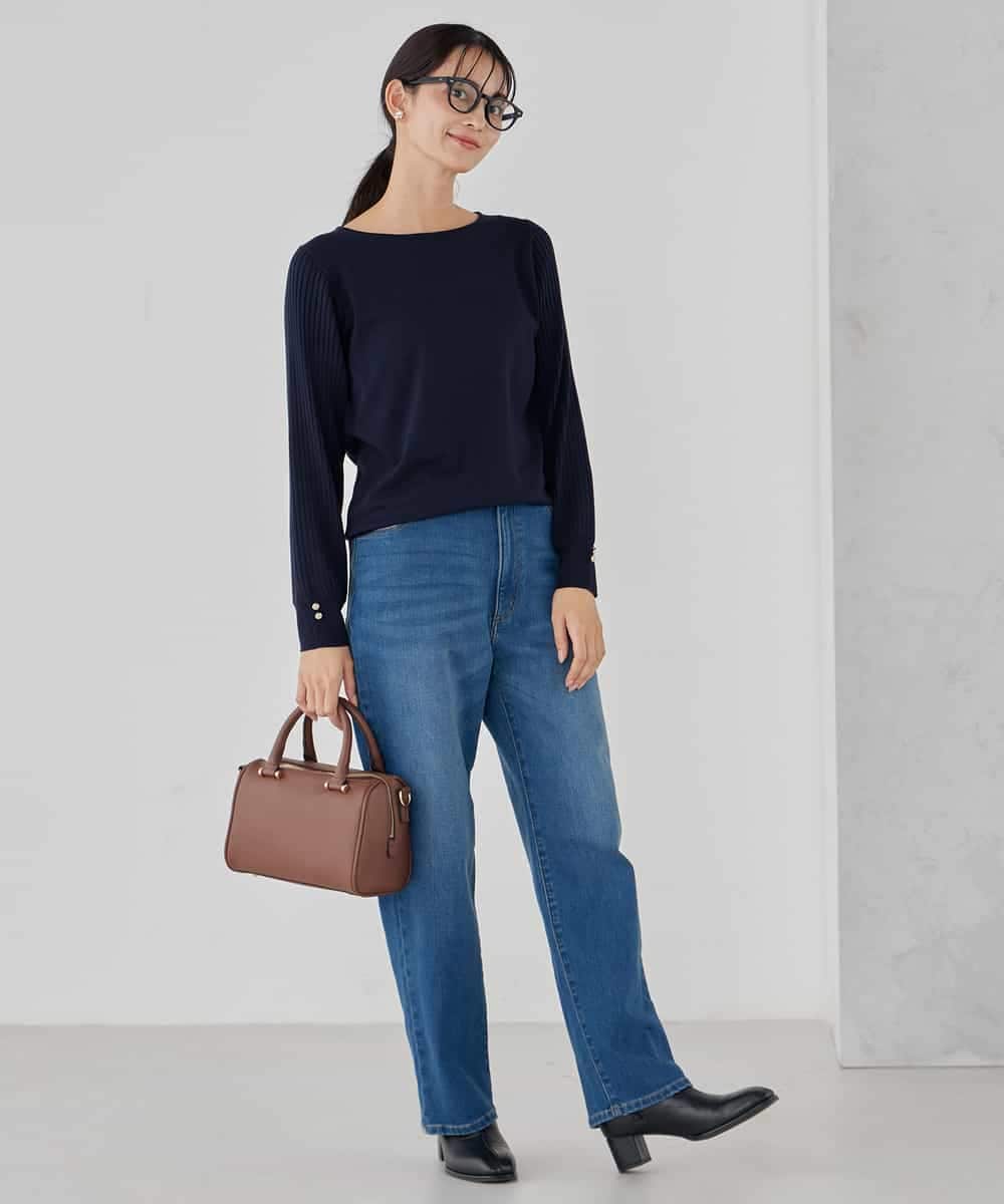 K2FED12044 a.v.v(アー・ヴェ・ヴェ) プリーツスリーブニット ピンク