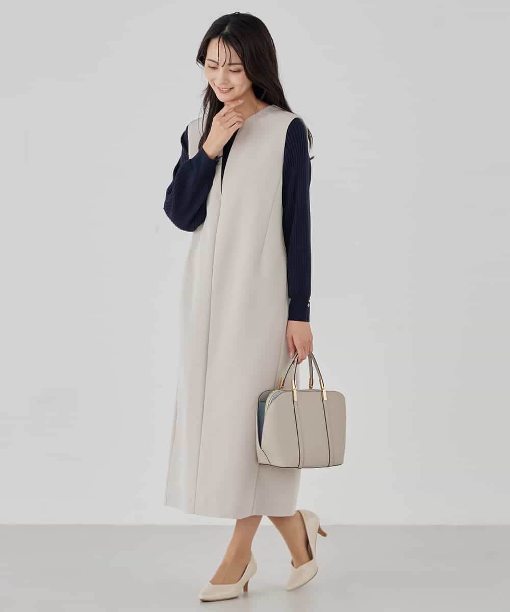 K2FED12044 a.v.v(アー・ヴェ・ヴェ) プリーツスリーブニット ピンク