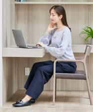 K2FED12044 a.v.v(アー・ヴェ・ヴェ) プリーツスリーブニット ピンク