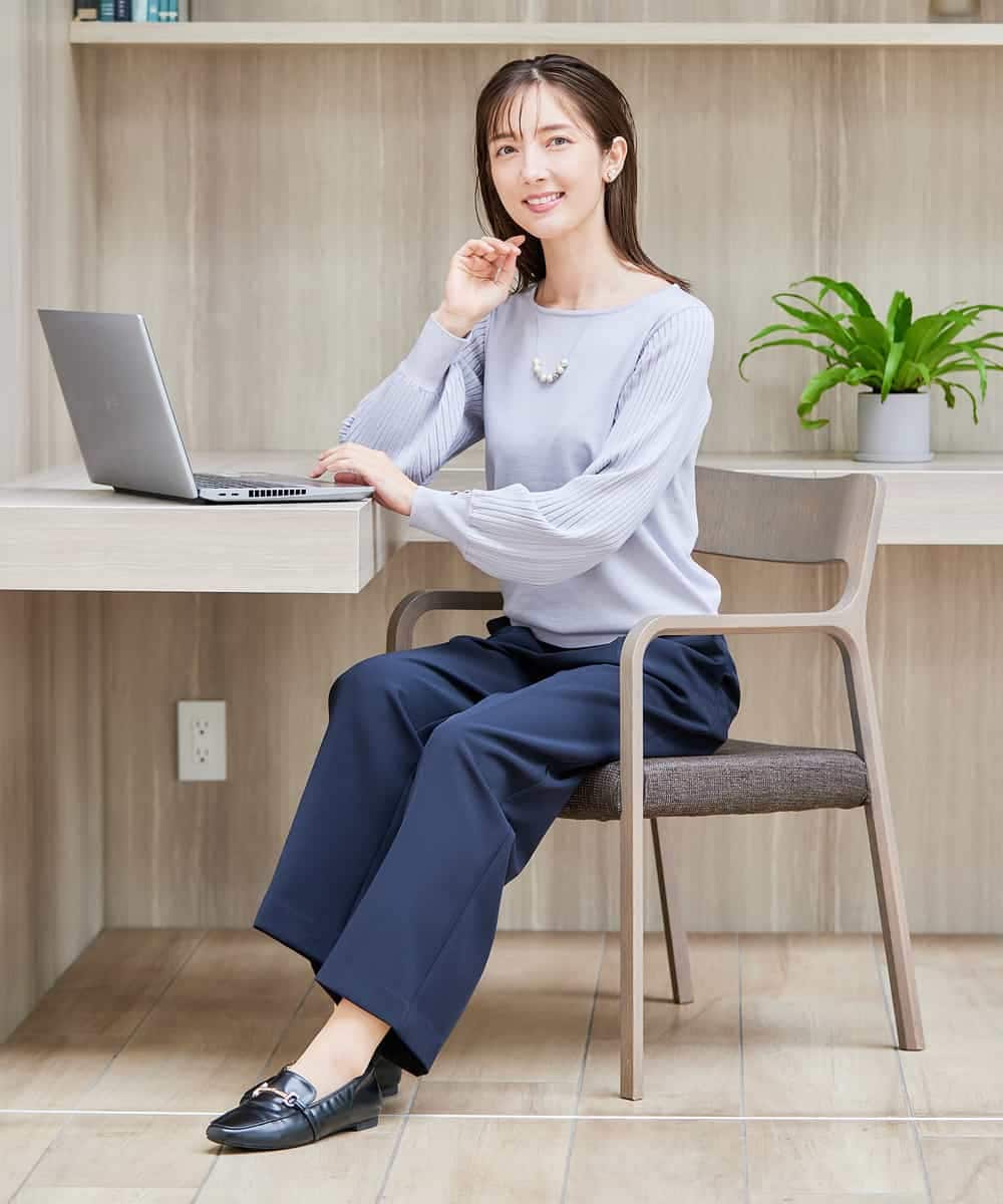 K2FED12044 a.v.v(アー・ヴェ・ヴェ) プリーツスリーブニット ピンク