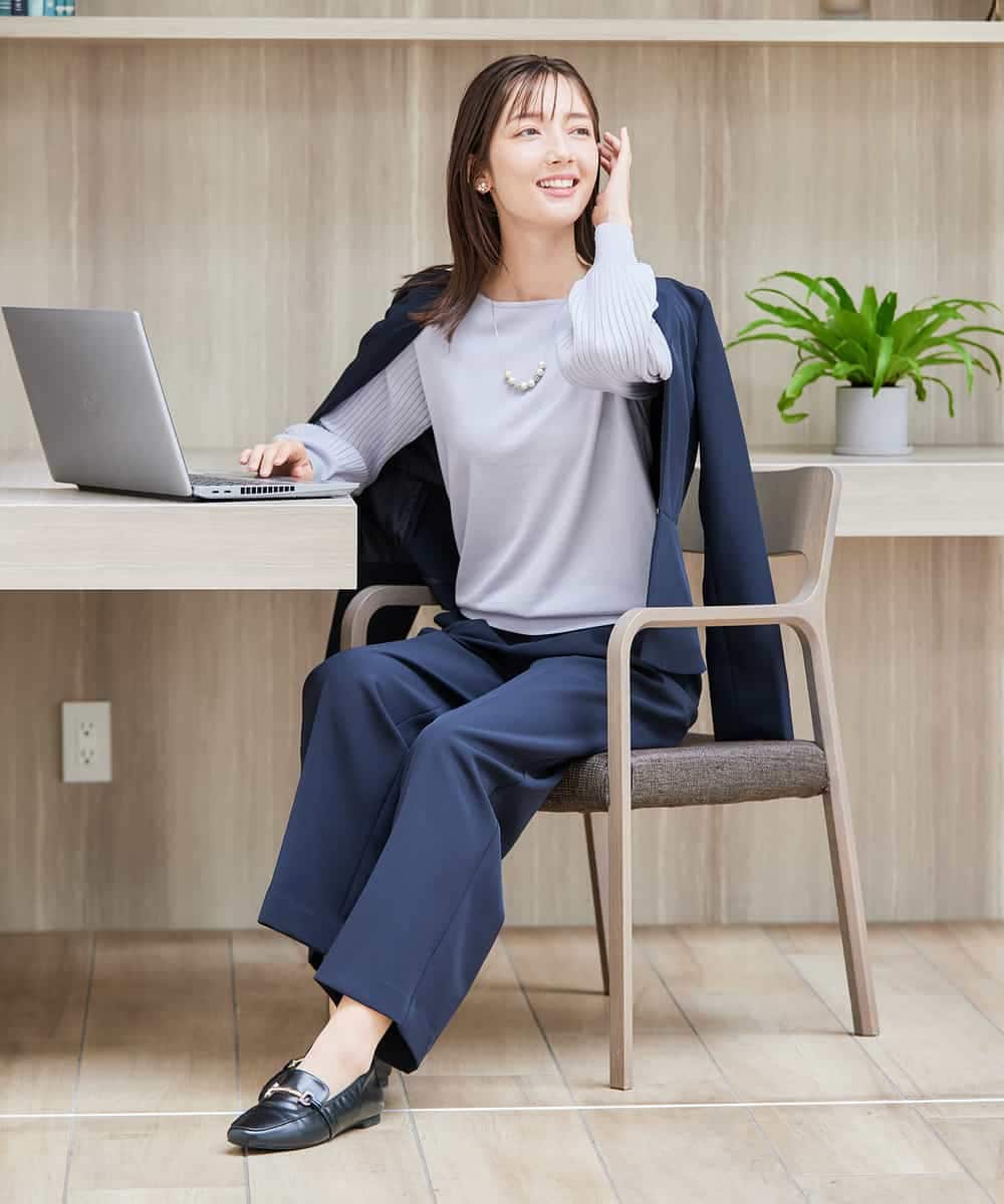 K2FED12044 a.v.v(アー・ヴェ・ヴェ) プリーツスリーブニット ピンク