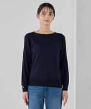 K2FED12044 a.v.v(アー・ヴェ・ヴェ) プリーツスリーブニット ピンク