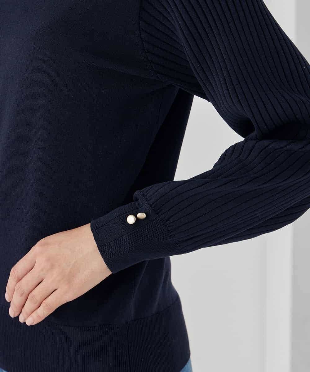 K2FED12044 a.v.v(アー・ヴェ・ヴェ) プリーツスリーブニット ピンク