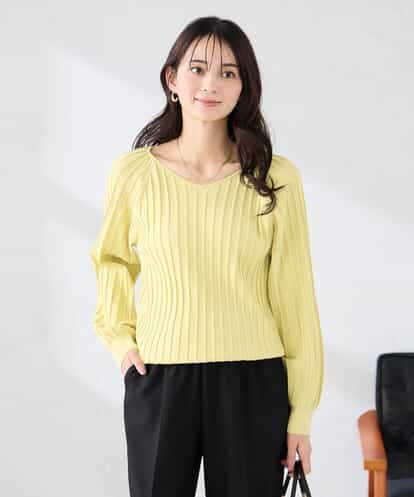 K2FED15044 a.v.v 【洗える/UVカット】プリーツライクニット