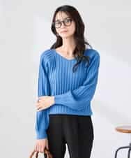 K2FED15044 a.v.v(アー・ヴェ・ヴェ) 【洗える/UVカット】プリーツライクニット ライトイエロー