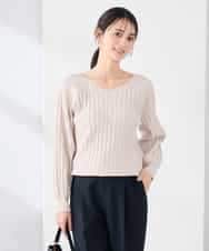 K2FED15044 a.v.v(アー・ヴェ・ヴェ) 【洗える/UVカット】プリーツライクニット ライトイエロー