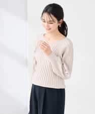 K2FED15044 a.v.v(アー・ヴェ・ヴェ) 【洗える/UVカット】プリーツライクニット ライトイエロー