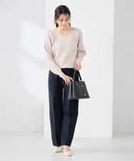 K2FED15044 a.v.v(アー・ヴェ・ヴェ) 【洗える/UVカット】プリーツライクニット ライトイエロー