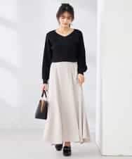 K2FED15044 a.v.v(アー・ヴェ・ヴェ) 【洗える/UVカット】プリーツライクニット ライトイエロー