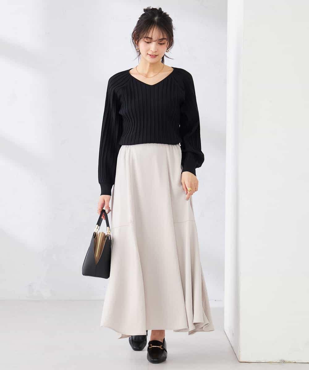 K2FED15044 a.v.v(アー・ヴェ・ヴェ) 【洗える/UVカット】プリーツライクニット ライトイエロー