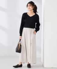 K2FED15044 a.v.v(アー・ヴェ・ヴェ) 【洗える/UVカット】プリーツライクニット ライトイエロー