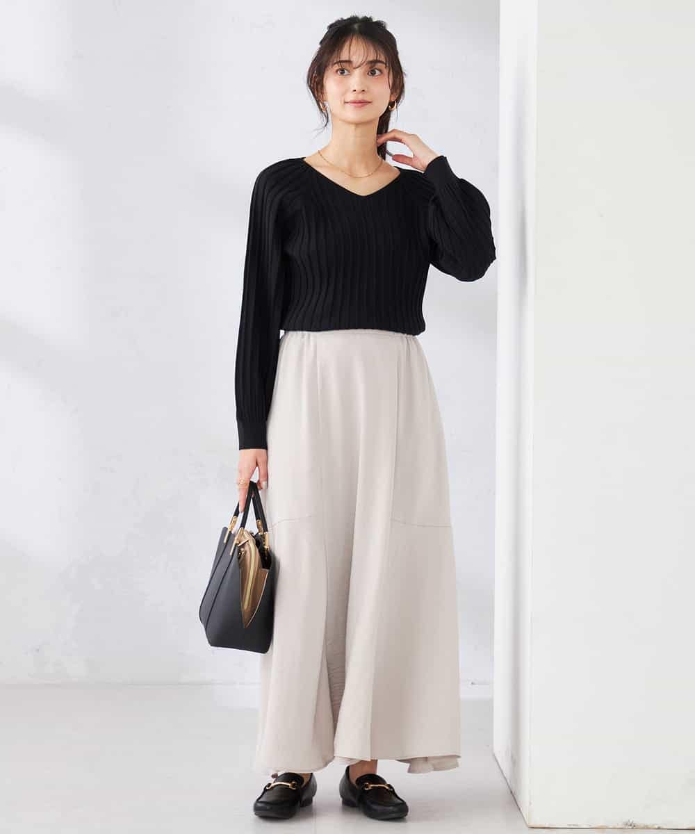 K2FED15044 a.v.v(アー・ヴェ・ヴェ) 【洗える/UVカット】プリーツライクニット ライトイエロー