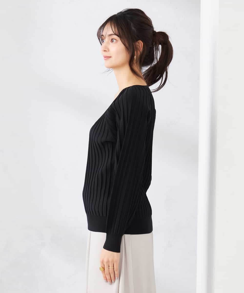 K2FED15044 a.v.v(アー・ヴェ・ヴェ) 【洗える/UVカット】プリーツライクニット ライトイエロー