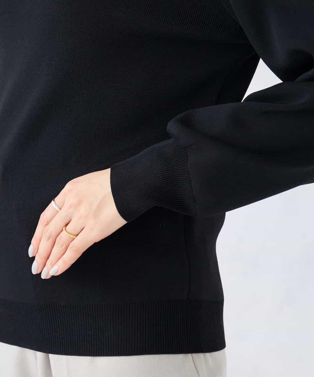 K2FED59039 a.v.v(アー・ヴェ・ヴェ) 【洗える/UVカット】Vネックパフスリーブニット ライトイエロー