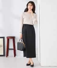 K2FED69039 a.v.v(アー・ヴェ・ヴェ) 【WEB限定/洗える/UVカット】ボートネックパフスリーブニット ライトイエロー