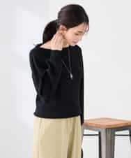 K2FED69039 a.v.v(アー・ヴェ・ヴェ) 【WEB限定/洗える/UVカット】ボートネックパフスリーブニット ライトイエロー