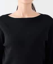 K2FED69039 a.v.v(アー・ヴェ・ヴェ) 【WEB限定/洗える/UVカット】ボートネックパフスリーブニット ライトイエロー