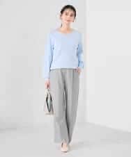 K2FED79039 a.v.v(アー・ヴェ・ヴェ) 【WEB限定/洗える/UVカット】Vネックパフスリーブニット ピンク