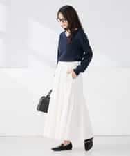 K2FED79039 a.v.v(アー・ヴェ・ヴェ) 【WEB限定/洗える/UVカット】Vネックパフスリーブニット ピンク