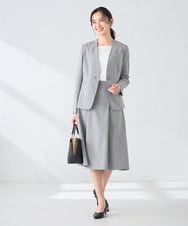 K2FFD17044 a.v.v(アー・ヴェ・ヴェ) 【雑誌InRed(宝島社)4月号掲載/洗える/UVカット】タックボーダースクエアニット ライトイエロー