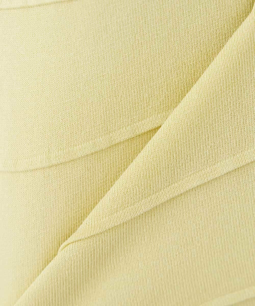 K2FFD17044 a.v.v(アー・ヴェ・ヴェ) 【雑誌InRed(宝島社)4月号掲載/洗える/UVカット】タックボーダースクエアニット ライトイエロー