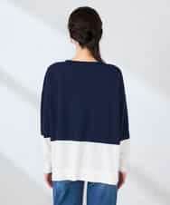 K2FFD18039 a.v.v(アー・ヴェ・ヴェ) バイカラーニット レッド×ネイビー