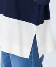 K2FFD18039 a.v.v(アー・ヴェ・ヴェ) バイカラーニット レッド×ネイビー