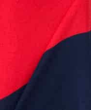 K2FFD18039 a.v.v(アー・ヴェ・ヴェ) バイカラーニット レッド×ネイビー