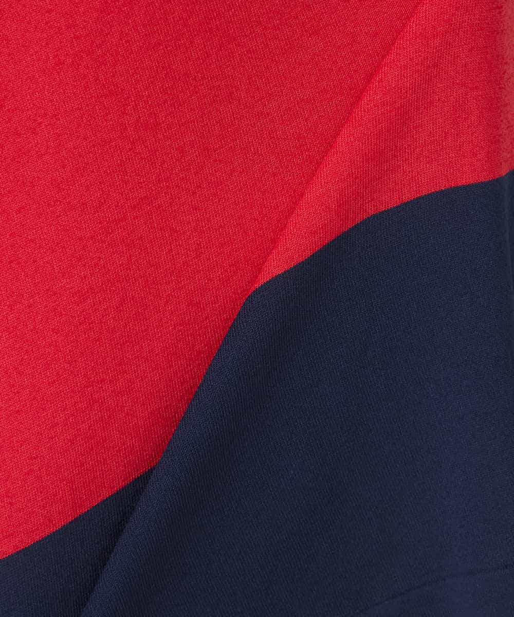 K2FFD18039 a.v.v(アー・ヴェ・ヴェ) バイカラーニット レッド×ネイビー