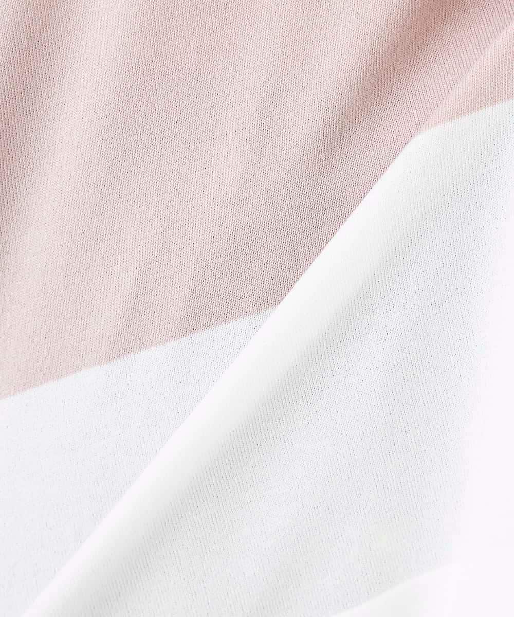 K2FFD18039 a.v.v(アー・ヴェ・ヴェ) バイカラーニット レッド×ネイビー