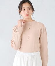 K2FFD19049 a.v.v(アー・ヴェ・ヴェ) 編地切替えスプリングニット ピンク