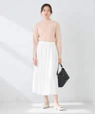 K2FFD19049 a.v.v(アー・ヴェ・ヴェ) 編地切替えスプリングニット ピンク