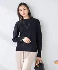 K2FFD19049 a.v.v(アー・ヴェ・ヴェ) 編地切替えスプリングニット ピンク