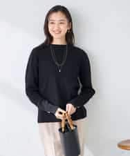 K2FFD19049 a.v.v(アー・ヴェ・ヴェ) 編地切替えスプリングニット ピンク