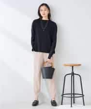 K2FFD19049 a.v.v(アー・ヴェ・ヴェ) 編地切替えスプリングニット ピンク