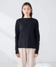 K2FFD19049 a.v.v(アー・ヴェ・ヴェ) 編地切替えスプリングニット ピンク