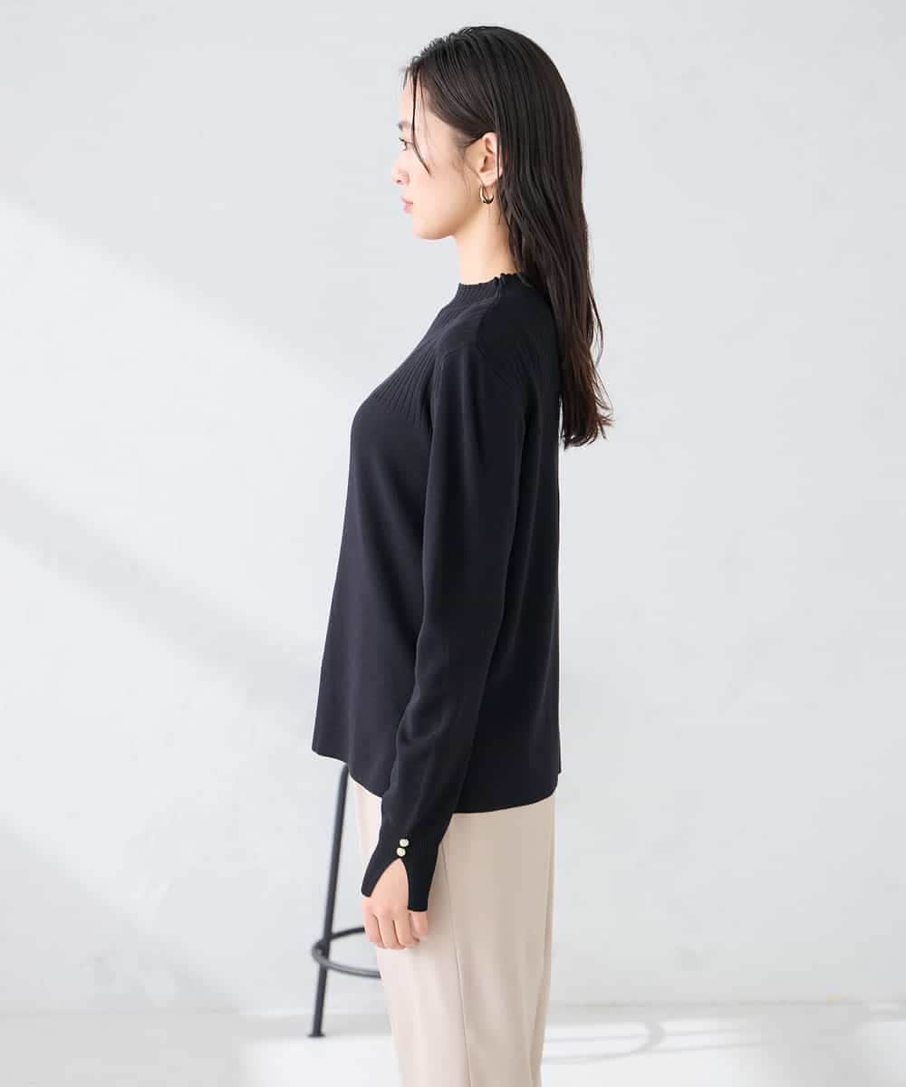 K2FFD19049 a.v.v(アー・ヴェ・ヴェ) 編地切替えスプリングニット ピンク